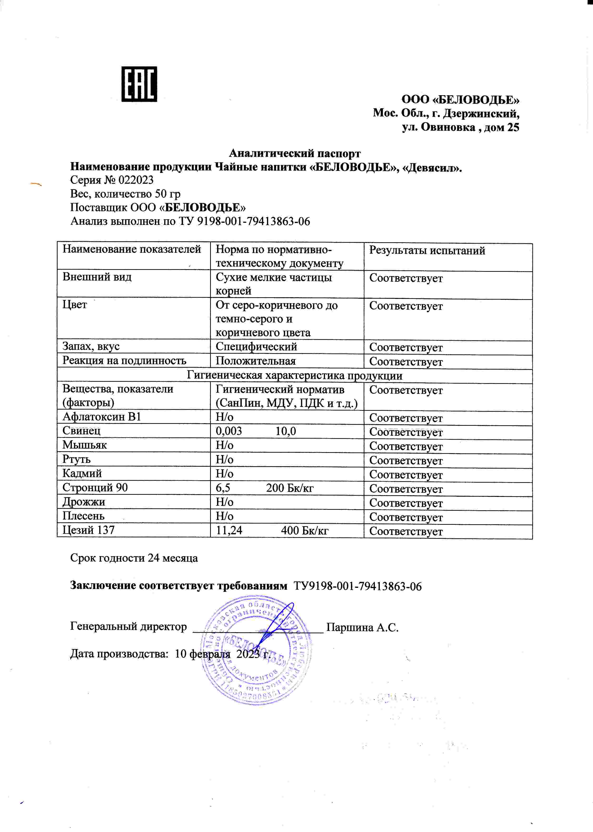Паспорт №022023